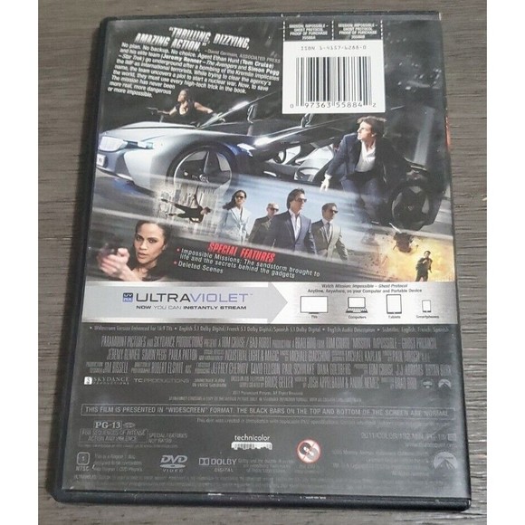 Mission: Impossible Ghost Protocol - DVD By Tom Cruise,Jeremy Renner VGC - Picture 5 of 5